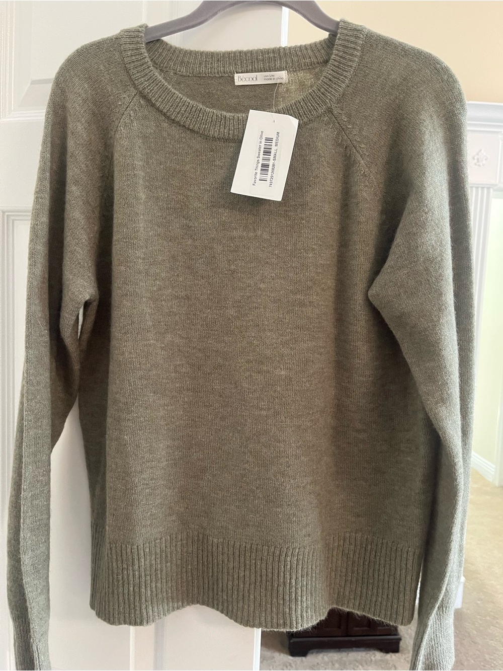 Becool Crewneck Sweater in Olive